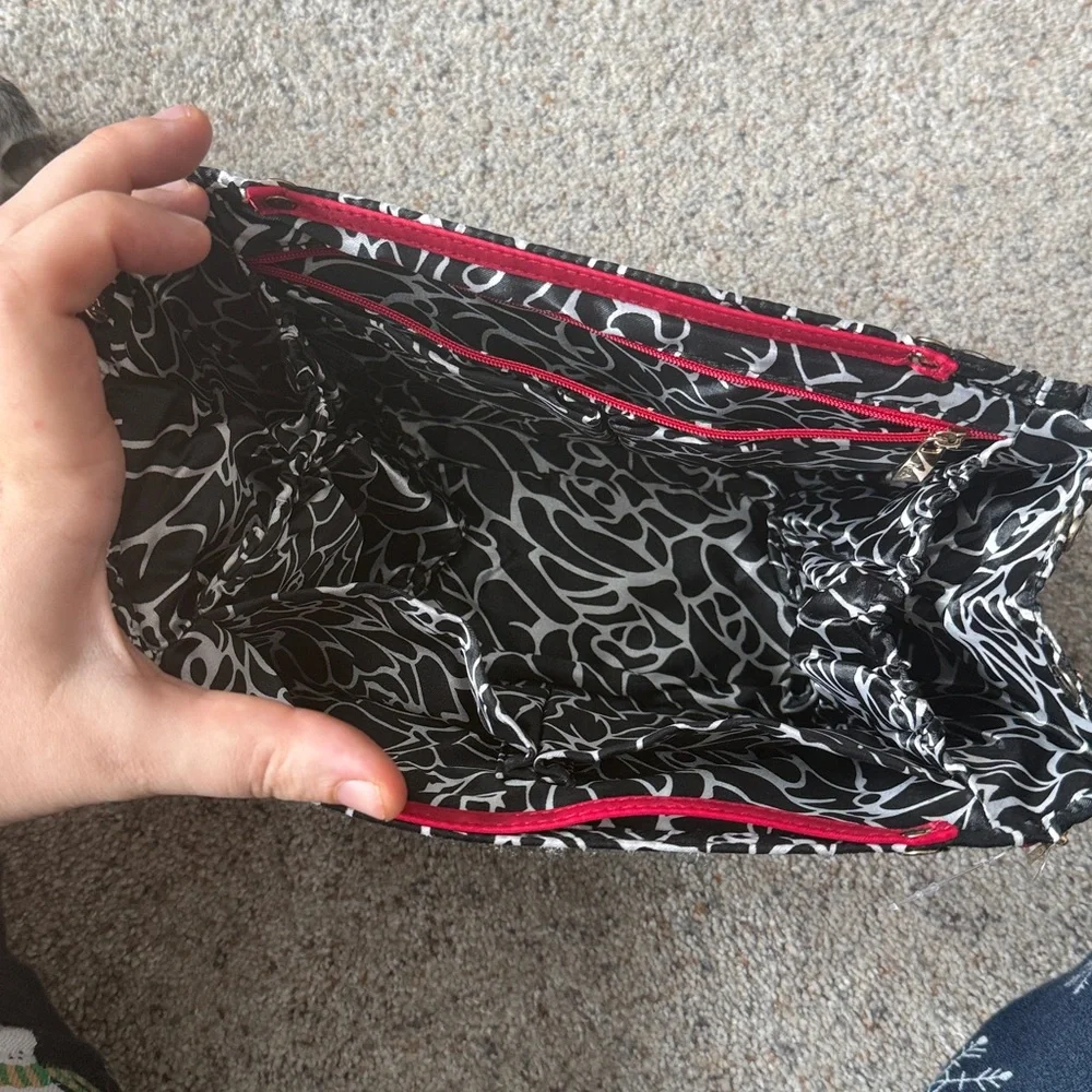 Stylish Black and Red Women's Bag insert